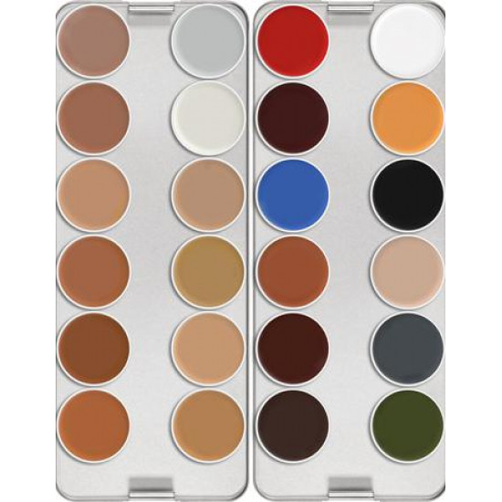 SUPRACOLOR PALETTE 24 COLORS სუნამო და კოსმეტიკა Supracolor is a cream make-up preparation that has proven widely successful for decades. SUPRACOLOR PALETTE 24 COLORS