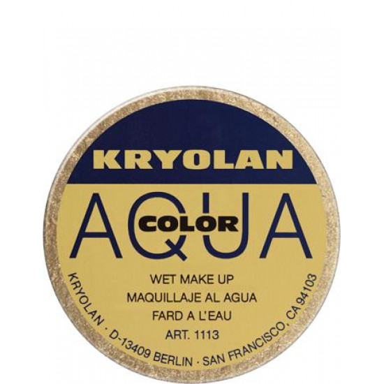 AQUACOLOR METALLIC 55 ML სუნამო და კოსმეტიკა Aquacolor Metallic is an iridescent glycerin-based compact make-up, made from intense metallic pigments with pearlescent effects for creation of captivating make-up impressions on face and body. AQUACOLOR METALLIC 55 ML