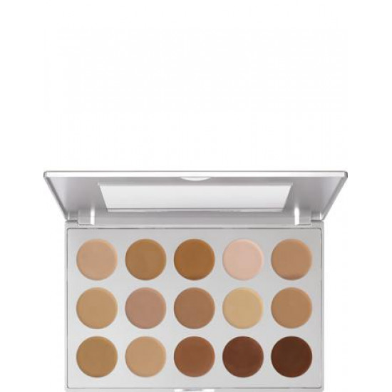 HD MICRO FOUNDATION CREAM PALETTE 15 COLORS სუნამო და კოსმეტიკა HD Micro Foundation Cream in an elegant mirror palette with 15 colors. HD MICRO FOUNDATION CREAM PALETTE 15 COLORS