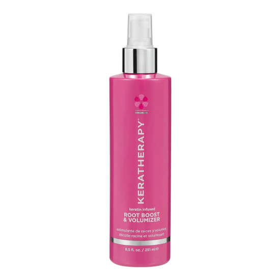 KERATHERAPY KERATIN INFUSED ROOT BOOST & VOLUMIZER სუნამო და კოსმეტიკა BENEFITS Can be used as a root lifter or throughout hair for added body. KERATHERAPY KERATIN INFUSED ROOT BOOST & VOLUMIZER