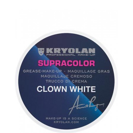 SUPRACOLOR CLOWN WHITE 30 G სუნამო და კოსმეტიკა Supracolor Clown White is a cream make-up preparation that has proven widely successful for decades. SUPRACOLOR CLOWN WHITE 30 G