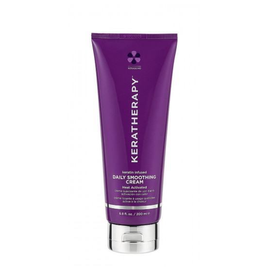 KERATHERAPY KERATIN INFUSED DAILY SMOOTHING CREAM სუნამო და კოსმეტიკა BENEFITS Heat activated blow dry treatment that can be utilized in the salon or at home. KERATHERAPY KERATIN INFUSED DAILY SMOOTHING CREAM