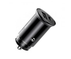 Circular Metal PPS Quick Car Charger 30W Support VOOC CCYS-C01