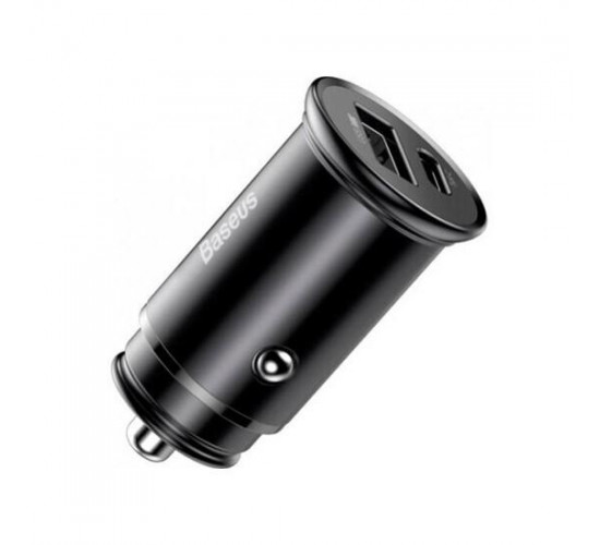 Circular Metal PPS Quick Car Charger 30W Support VOOC CCYS-C01