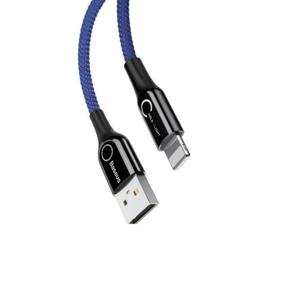 C-shaped Light Intelligent Power-Off Cable CALCD-03 მობილურის აქსესუარები, ტელეფონები ბრენდი: Baseus კაბელის ტიპი: male-male კონექტორები: Lightning-USB ტიპი: Cable ფერი: Blue C-shaped Light Intelligent Power-Off Cable CALCD-03