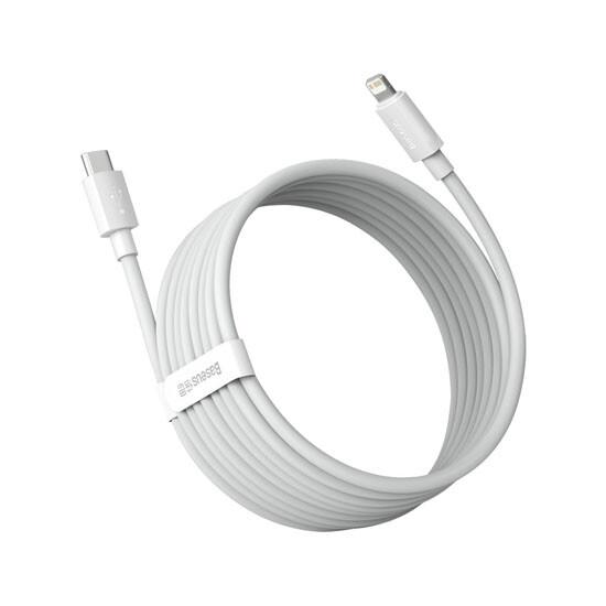 Simple Wisdom USB Data Cable Kit To Lightning PD 20W 2 PCS Set 1.5m მობილურის აქსესუარები, ტელეფონები ბრენდი: Baseus კაბელის ტიპი: male-male კონექტორები: Type C-Lightning სიგრძე: 1500mm ტიპი: Cable ფერი: White Simple Wisdom USB Data Cable Kit To Lightning PD 20W 2 PCS Set 1.5m
