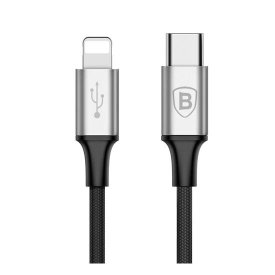 Rapid Series USB Cable Type-C 2A 1m CATSU-S1/silver მობილურის აქსესუარები, ტელეფონები ბრენდი: Baseus კაბელის ტიპი: male-female კონექტორები: Type C-Lightning სიგრძე: 1000mm ტიპი: Cable ფერი: Black/Silver Rapid Series USB Cable Type-C 2A 1m CATSU-S1-silver