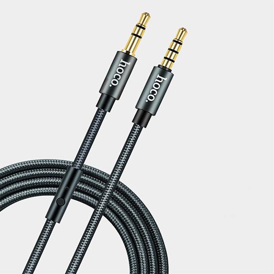 Aux Audio Cable with Mic UPA04 100cm მობილურის აქსესუარები, ტელეფონები ბრენდი: Hoco კაბელის ტიპი: male-male კონექტორები: 3. Aux Audio Cable with Mic UPA04 100cm