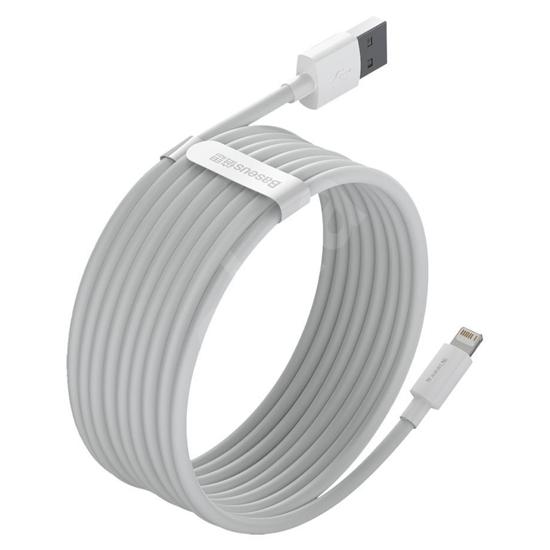 Simple Wisdom Data Cable Kit USB to Lightning 2.4A 1.5m მობილურის აქსესუარები, ტელეფონები ბრენდი: Baseus კონექტორები: Lightning-USB სიგრძე: 1500mm ტიპი: Cable ფერი: White Simple Wisdom Data Cable Kit USB to Lightning 2.4A 1.5m
