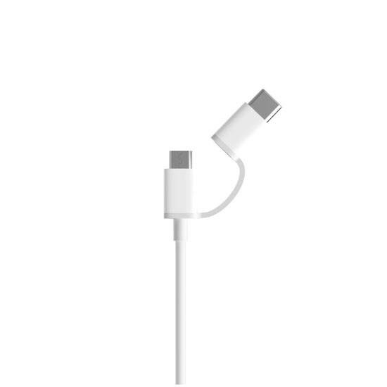 Xiaomi Mi 2-in-1 USB Cable Micro USB to Type C მობილურის აქსესუარები, ტელეფონები კაბელის ტიპი: 2 male-female კონექტორები: Micro USB-Type C, Micro USB-USB, Type C-USB სიგრძე: 1000mm ტიპი: Cable ფერი: White ბრენდი: Xiaomi Xiaomi Mi 2-in-1 USB Cable Micro USB to Type C