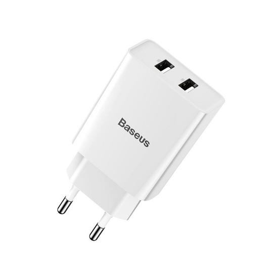 Speed Mini Dual U Charger 10.5W CCFS-R მობილურის აქსესუარები, ტელეფონები ბრენდი: Baseus კომპლექტაცია: Adapter ამპერაჟი: 2A USB პორტის რაოდენობა: 2X Speed Mini Dual U Charger 10.5W CCFS-R
