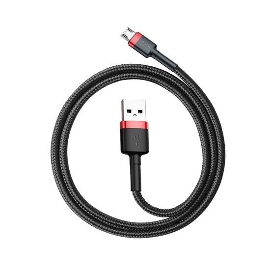 Cafule Cable Micro USB 2.4A 1m CAMKLF-B91/Red მობილურის აქსესუარები, ტელეფონები ბრენდი: Baseus კაბელის ტიპი: female-male კონექტორები: Micro USB-USB სიგრძე: 1000mm ტიპი: Cable ფერი: Black/Red Cafule Cable Micro USB 2.4A 1m CAMKLF-B91-Red