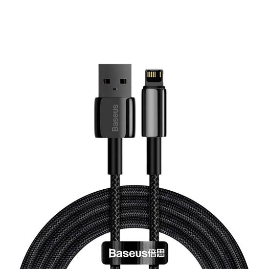 Tungsten Fast Charging USB Data Cable Lightning 2.4A 2m CALWJ-A01 მობილურის აქსესუარები, ტელეფონები ბრენდი: Baseus კაბელის ტიპი: male-male კონექტორები: Lightning-USB სიგრძე: 2000mm ტიპი: Cable Tungsten Fast Charging USB Data Cable Lightning 2.4A 2m CALWJ-A01