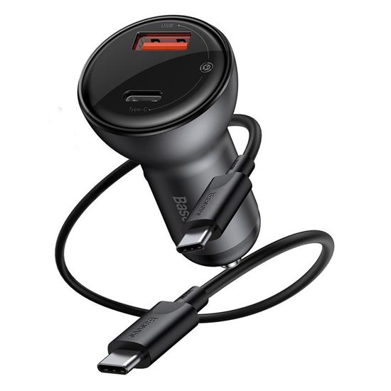 Digital Display PPS Car Dual Quick Charger with mini Type-C Cable 1m მობილურის აქსესუარები, ტელეფონები ბრენდი: Baseus USB პორტი: 2 Port სწრაფი დატენვა: YES მობილურები-მანქანის დამტენები: YES Digital Display PPS Car Dual Quick Charger with mini Type-C Cable 1m