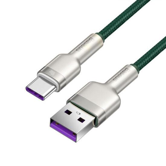 Cafule Series Metal Data Cable USB to Type-C 40W 1m CATJK-A06 მობილურის აქსესუარები, ტელეფონები ბრენდი: Baseus კონექტორები: Type C-USB სიგრძე: 1000mm ტიპი: Cable ფერი: Green Cafule Series Metal Data Cable USB to Type-C 40W 1m CATJK-A06
