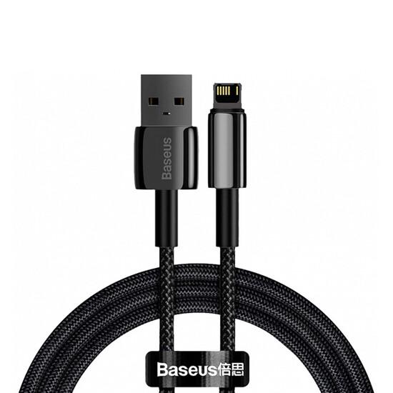 Tungsten Fast Charging USB Data Cable Lightning 2.4A 1m მობილურის აქსესუარები, ტელეფონები ბრენდი: Baseus კაბელის ტიპი: male-male კონექტორები: Lightning-USB სიგრძე: 1000mm ტიპი: Cable ფერი: Black Tungsten Fast Charging USB Data Cable Lightning 2.4A 1m
