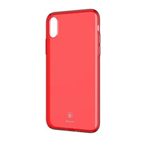 With Pluggy TPU Case Simple Series Apple iPhone X ARAPIPHX-A09 მობილურის აქსესუარები, ტელეფონები მობილური ჩასადების ტიპი: TPU-Silicone ფერი: red With Pluggy TPU Case Simple Series Apple iPhone X ARAPIPHX-A09