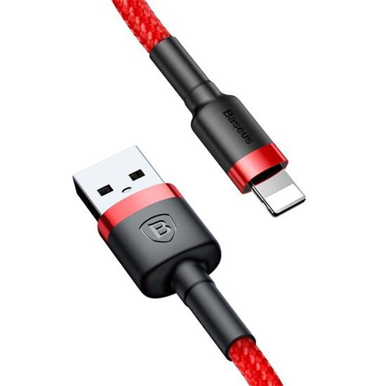 Kevlar USB Cable Lightning 2.4A 1m CALKLF-B09 მობილურის აქსესუარები, ტელეფონები ბრენდი: Baseus კაბელის ტიპი: male-male კონექტორები: Lightning-USB სიგრძე: 1000mm ტიპი: Cable ფერი: Red Kevlar USB Cable Lightning 2.4A 1m CALKLF-B09