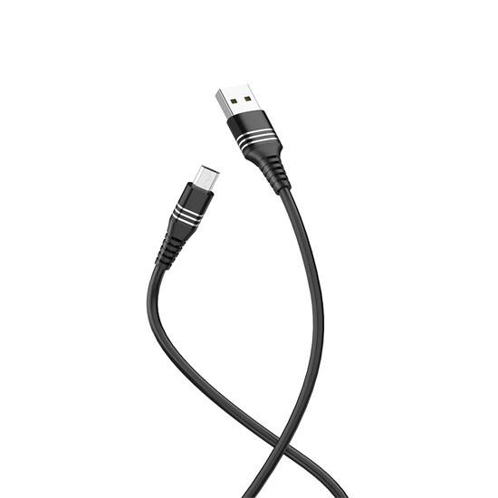 Tricyclic Silicone Charging Data Cable Lightning U46 მობილურის აქსესუარები, ტელეფონები ბრენდი: Hoco კაბელის ტიპი: female-male კონექტორები: Lightning-USB სიგრძე: 1000mm ტიპი: Cable ფერი: Black Tricyclic Silicone Charging Data Cable Lightning U46