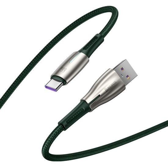 Water Drop Shaped Lamp Super Charge Cable For Type-C 66W 1m მობილურის აქსესუარები, ტელეფონები ბრენდი: Baseus კონექტორები: Type C-USB სიგრძე: 1000mm ტიპი: Cable ფერი: Green Water Drop Shaped Lamp Super Charge Cable For Type-C 66W 1m