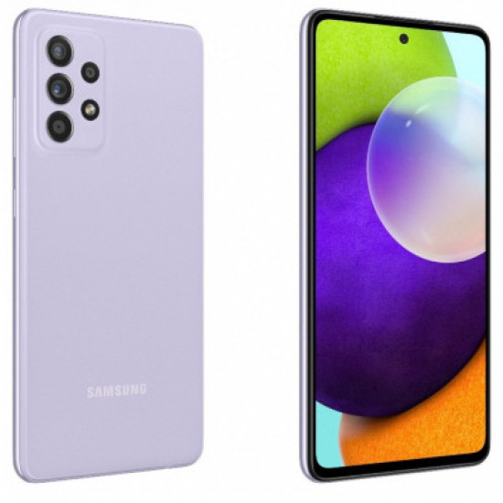 Samsung Galaxy A52 256GB Light Violet SM-A525FLVICAU მობილური ტელეფონი, ტელეფონები ძირითადი მახასიათებლებიოპერაციული სისტემა: Andoridრეზოლუცია: 1080x2400მეხსიერება: 256ოპერატიული მეხსიერება: 8 gb, mbპროცესორი: Octa-Core (2x2. Samsung Galaxy A52 256GB Light Violet SM-A525FLVICAU