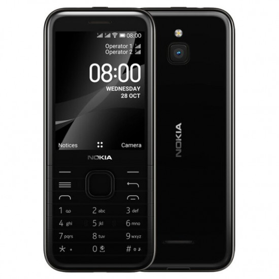 Nokia 8000 4G D/S TA-1303 მობილური მობილური ტელეფონი, ტელეფონები სტანდარტი• 2G: GSM 850/900/1800/1900• 3G: HSDPA 900/1900/2100• 4G: LTE • GPRS: კი• EDGE: კი• SIM ბარათის რაოდენობა: 2 • SIM ბარათის ტიპი: Nano-SIMეკრანი• დიაგონალი: 2. Nokia 8000 4G D-S TA-1303 მობილური