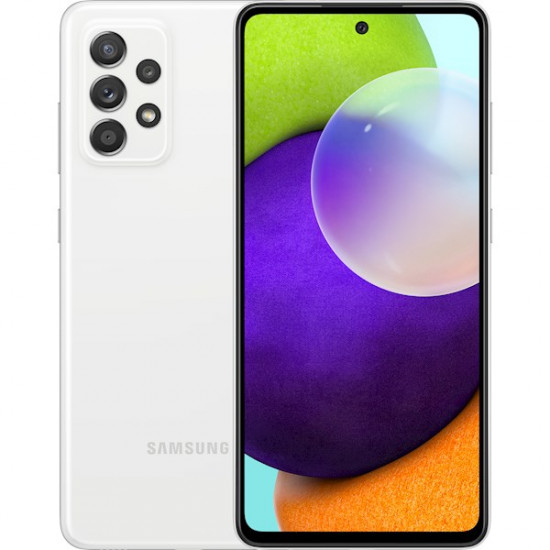 Samsung Galaxy A52 256GB White SM-A525FZWICAU მობილური ტელეფონი, ტელეფონები ბრენდი: Samsung მოდელი: Galaxy A52გამოშვების თარიღი: 2021 მარტიკომუნიკაციატექნოლოგია: GSM / HSPA / LTEკავშირის სტანდარტი: 4. Samsung Galaxy A52 256GB White SM-A525FZWICAU