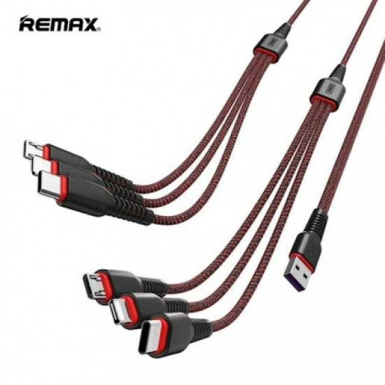Share Series 6 In 1 Charging Cable RC-153 black-red ტელეფონები, მობილურის კაბელები მოდელი: RC-153 ტელეფონში შემევალი პორტი: უნივერსალური გამომავალი პორტი: USB ზომა: 1 Share Series 6 In 1 Charging Cable RC-153 black-red