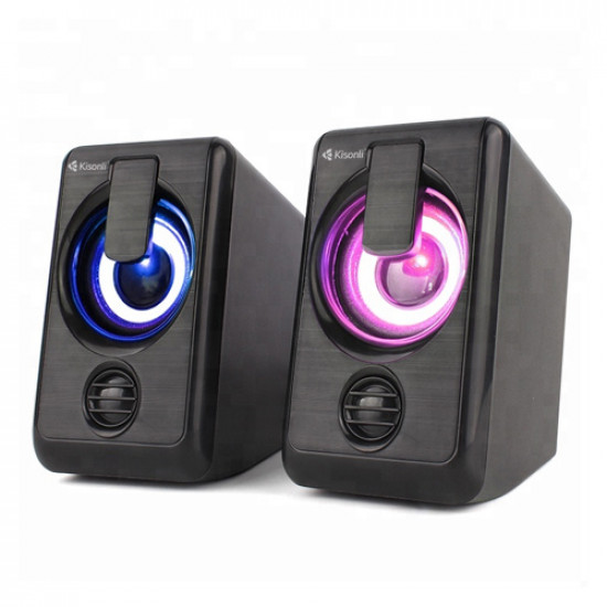 კომპიუტერის დინამიკი L-1010 USB2.0 LED Speaker დინამიკი, TV აუდიო მინი დინამიკი გამოყენება: კომპიუტერი, სახლის კინოთეატრი, მობილური ტელეფონი, პორტატული აუდიო პლეერი, Mp3, საშინაო თეატრის არხებისთვის: 2 (2. კომპიუტერის დინამიკი L-1010 USB2.0 LED Speaker