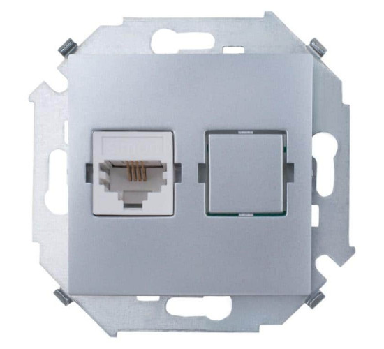 როზეტი ტელეფონის Simon 1591480-033 15 RJ-11 ალუმინი ელექტრო აქსესუარები, წვრილი ტექნიკა ტექნიკური მახასიათებლები:• მწარმოებელი: Simon • ტიპი: ტელეფონისთვის• მონტაჟის ტიპი: დაფარული• განყოფილებების რაოდენობა: 1 ფიზიკური პარამეტრები:• შემაერთებელი: RJ-11• მასალა: პლასტიკი• დაცვის კლასი: IP20• ფერი: ა როზეტი ტელეფონის Simon 1591480-033 15 RJ-11 ალუმინი