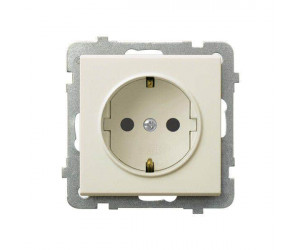როზეტი დამიწებით Ospel GP-1RS-m-27 1 განყოფილებიანი