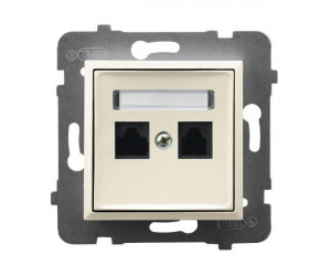 როზეტი კომპიუტერის CAT 5E GPK-2U-K-m-27 2 განყოფილებიანი