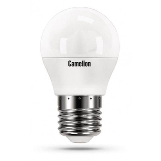 შუქდიოდური ნათურაLED12-G45-865-E27 6500K 12W E27 ელექტრო აქსესუარები, წვრილი ტექნიკა Camelion აწარმოებს მაღალხარისხიან პროდუქციას: კვების წყარო, სინათლის წყარო, სანათები. შუქდიოდური ნათურაLED12-G45-865-E27 6500K 12W E27