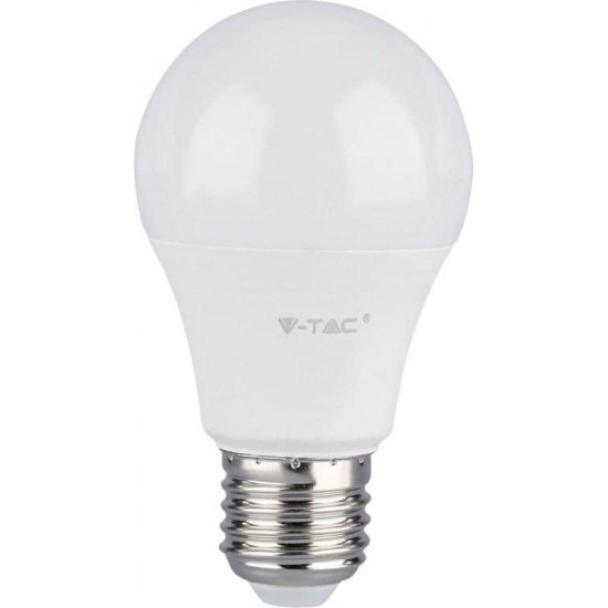 შუქდიოდური ნათურა V-TAC 7262 6400K 9W E27 ელექტრო აქსესუარები, წვრილი ტექნიკა 80%-ით ნაკლები ენერგომოხმარება სტანდარტულ ნათურებთან შედარებით. შუქდიოდური ნათურა V-TAC 7262 6400K 9W E27