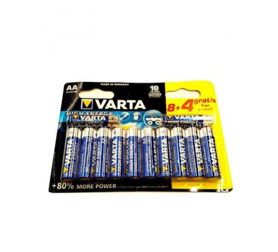 ელემენტი VARTA Alkaline High Energy AA 1.5 V 12 ც