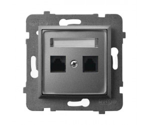 როზეტი კომპიუტერის CAT 5E GPK-2U-K-m-70 2 განყოფილებიანი
