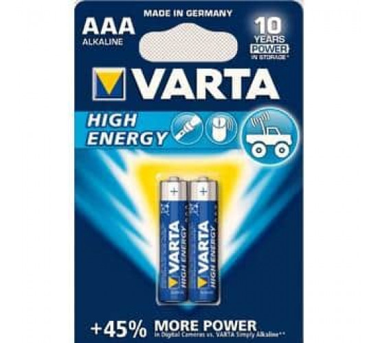 ელემენტი VARTA High Energy AAA Alkaline 2 ც