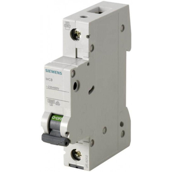 ავტომატური ამომრთველი Siemens 5SL6140-7 1P C40 ელექტრო აქსესუარები, წვრილი ტექნიკა ავტომატური ამომრთველი Siemens 5SL6140-7 1P C40 ეს ავტომატური ამომრთველი დაიცავს თქვენს ელექტრო ქსელს მოკლე ჩართვისგან და გადატვირთვისგან. ავტომატური ამომრთველი Siemens 5SL6140-7 1P C40