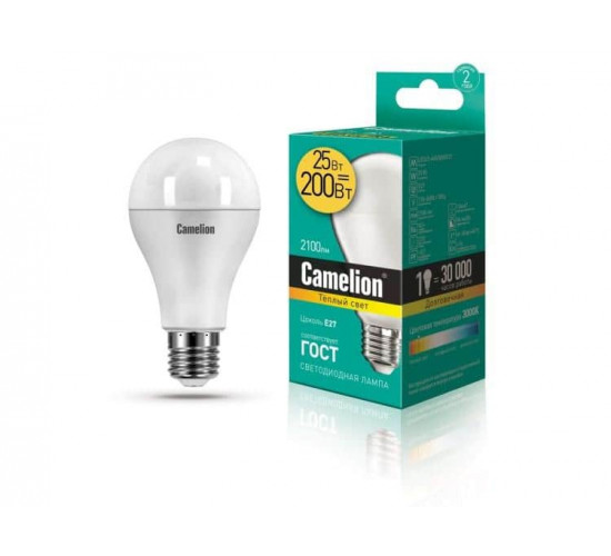 შუქდიოდური ნათურა25W А65 Е27 3000K