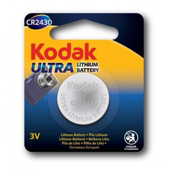 ელემენტი Kodak Ultra 30414754 CR2430 Lithium 3V 1 ც ელექტრო აქსესუარები, წვრილი ტექნიკა ელემენტი Kodak Ultra 30414754 CR2430 Lithium 3V 1 ც ტექნიკური მახასიათებლები:• მწარმოებელი: Kodak• ტიპი: ელემენტი• ზომა: CR2430• რაოდენობა: 1 დამატებითი მახასიათებლები:• ტექნოლოგია: Lithium• ძაბვა: 3 V კომპლექტა ელემენტი Kodak Ultra 30414754 CR2430 Lithium 3V 1 ც