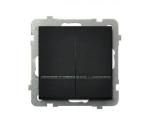 გადამრთველი განათებით Ospel2RS-m-33 2 კლავიშიანი