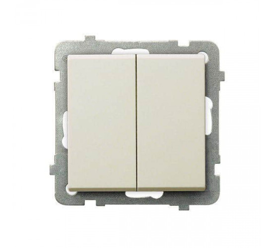 გადამრთველი Ospel2R-m-27 2 კლავიშიანი ელექტრო აქსესუარები, წვრილი ტექნიკა Ospel არის პოლონური კომპანია, რომელიც 60 წელზე მეტხანს აწარმოებს ელექტროსამონტაჟო მოწყობილობებს. გადამრთველი Ospel2R-m-27 2 კლავიშიანი