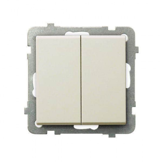 გადამრთველი Ospel2R-m-27 2 კლავიშიანი ელექტრო აქსესუარები, წვრილი ტექნიკა Ospel არის პოლონური კომპანია, რომელიც 60 წელზე მეტხანს აწარმოებს ელექტროსამონტაჟო მოწყობილობებს. გადამრთველი Ospel2R-m-27 2 კლავიშიანი