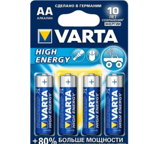 ელემენტი VARTA Alkaline High Energy AA 1.5 V 4 ც