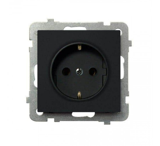 როზეტი დამიწებით Ospel GP-1RS-m-33 1 განყოფილებიანი