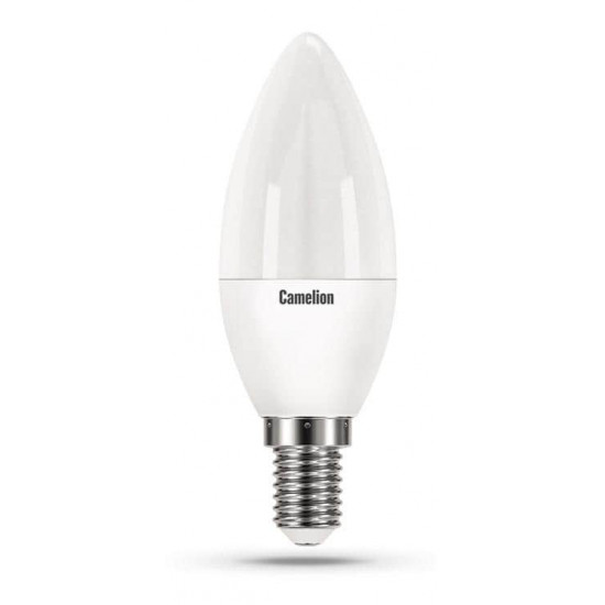 შუქდიოდური ნათურაLED12-C35-865-E14 6500K 12W E14 ელექტრო აქსესუარები, წვრილი ტექნიკა Camelion აწარმოებს მაღალხარისხიან პროდუქციას: კვების წყარო, სინათლის წყარო, სანათები. შუქდიოდური ნათურაLED12-C35-865-E14 6500K 12W E14