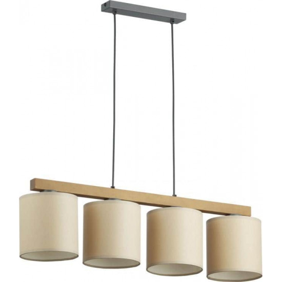 საკიდი Lighting VERA 4250 4хE27 60W ელექტრო აქსესუარები, წვრილი ტექნიკა ტექნიკური მახასიათებლები: • მწარმოებელი: TK Lighting • კოლექცია: VERA • დაცვის კლასი: IP20 • სიმძლავრე: 60 W • ნათურების რაოდენობა: 4 • ცოკოლის ტიპი: E27 ფიზიკური პარამეტრები: • სიგანე: 760 მმ • სიღრმე: 165 მმ • სიმაღლე: 1100 მ საკიდი Lighting VERA 4250 4хE27 60W