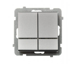 გადამრთველი განათებით Ospel2RS-m-38 2 კლავიშიანი