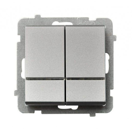 გადამრთველი განათებით Ospel2RS-m-38 2 კლავიშიანი ელექტრო აქსესუარები, წვრილი ტექნიკა Ospel არის პოლონური კომპანია, რომელიც 60 წელზე მეტხანს აწარმოებს ელექტროსამონტაჟო მოწყობილობებს. გადამრთველი განათებით Ospel2RS-m-38 2 კლავიშიანი