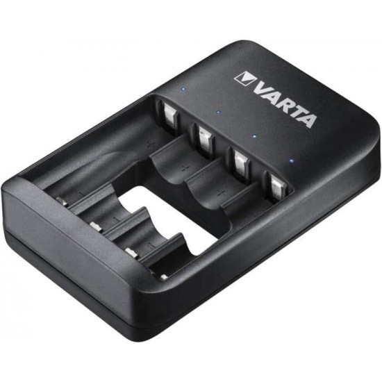 დამტენი მოწყობილობა VARTA USB Quattro ელექტრო აქსესუარები, წვრილი ტექნიკა VARTA-ს ელემენტების სატენი მოწყობილობა, რომელიც კვებას USB პორტით იღებს. დამტენი მოწყობილობა VARTA USB Quattro